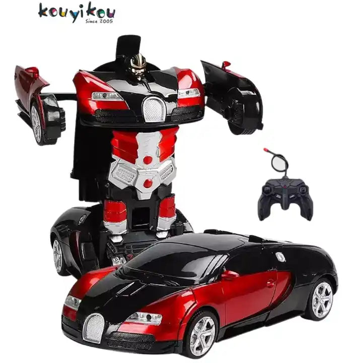 Kouyikou 2.4G Remote Control Deformation Car | Transforming Electric Car with Lights - Radio Control Toy