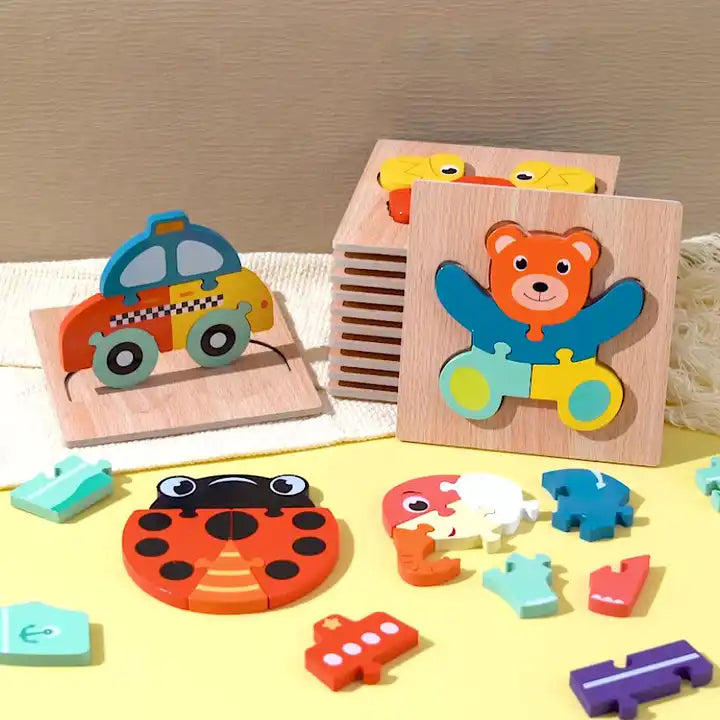 RC Wooden Traffic Cognition Montessori Puzzle Educational Puzzle Game for Toddlers