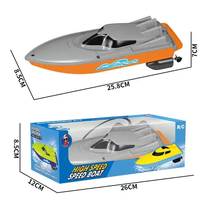 Small Size RC Wireless Race Boat Ship - Ready-to-Play Underwater Toy for Kids