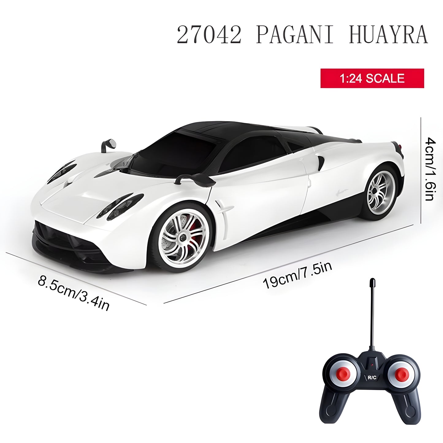 Licensed 2.4G 4CH 1/24 RC Car – Electric Rock Crawler, Ready-to-Go, Indoor-Outdoor Fun