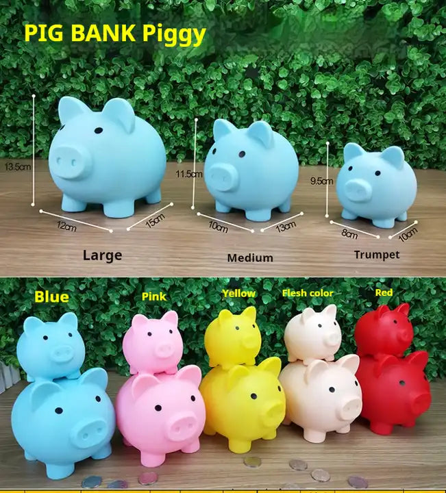 Unbreakable Plastic Piggy Bank for Toddlers 1-3 | Fun Baby Savings Toy | Durable Money Bank Box