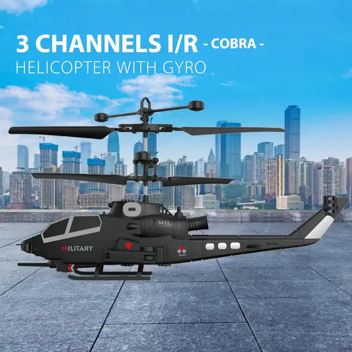 High-performance RC helicopter in flight; keywords: RC helicopters for beginners, best RC helicopters 2024, remote control helicopters with camera, electric RC helicopters, nitro RC helicopters