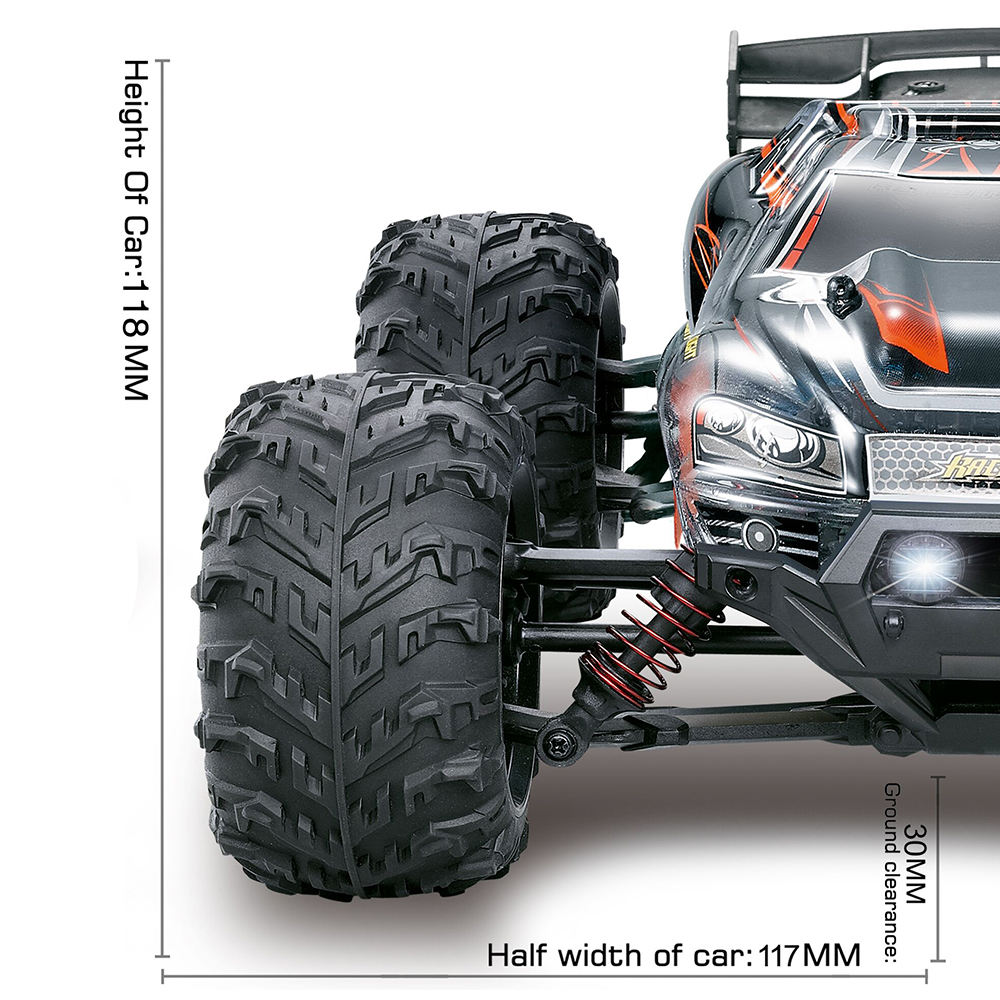 1:16 Scale 2.4G Remote Control High-Speed 4WD Racing Car Toy - Electric Powered, 36km/h, App-Controlled, Ready-to-Go RC Monster Truck for Kids, Beginners, Intermediate & Expert Operators