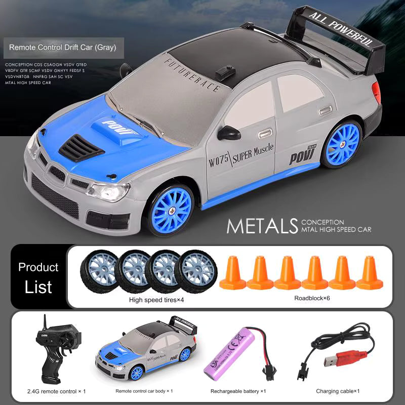 1:24 Scale 2.4G 4WD RC Drift Car – Electric, App-Controlled, Remote Sport Racing Vehicle with LED Lights