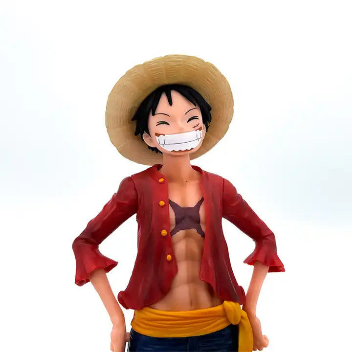 Anime Action Figure - One Piece Monkey D. Luffy with Interchangeable Facial Expressions