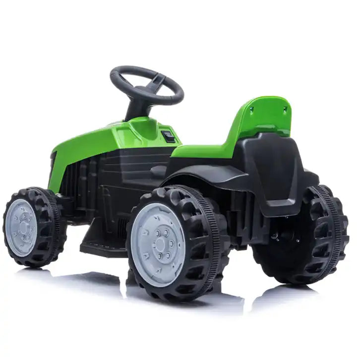 6-Wheel Kids Electric Tractor with Hydraulic Bucket - 6V Power, 2 Seats