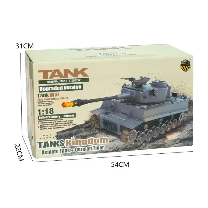 RC Tank 2.4G - Light and BB Bomb Launching German Tiger Miniature 1/18