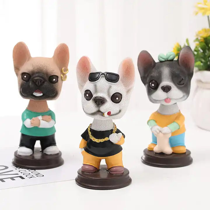 Bobble Head Toy - Body Cat Animal Figure - Car Dashboard Decor - Cute Bobble Head Dog(Pack of 3 pcs)