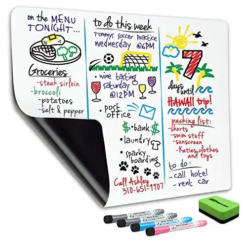 XS ltd. Business Kid School Office Whiteboard Magnet Fridge Marker sticker For Fridge Magnetic Weekly Planner Calender