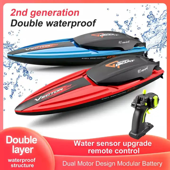 High Speed RC Boat - Remote Control Racing Boat Toy for Fishing and Fun