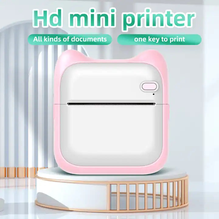 Mini Portable Printer for Kids - Wireless Instant Printing Mini Small Printers