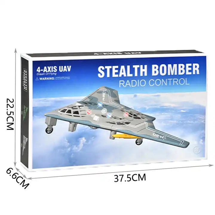 Light-Up RC Bomber Plane Toy - Remote Control Aircraft for Kids and Adults