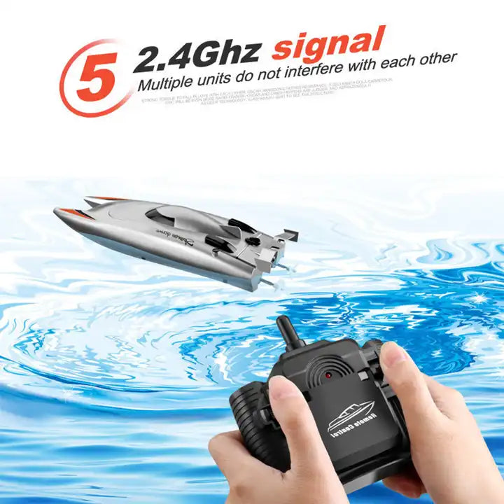 2.4GHz Dual Motor High-Speed RC Boat - Remote Control Competition Yacht for Water Sports