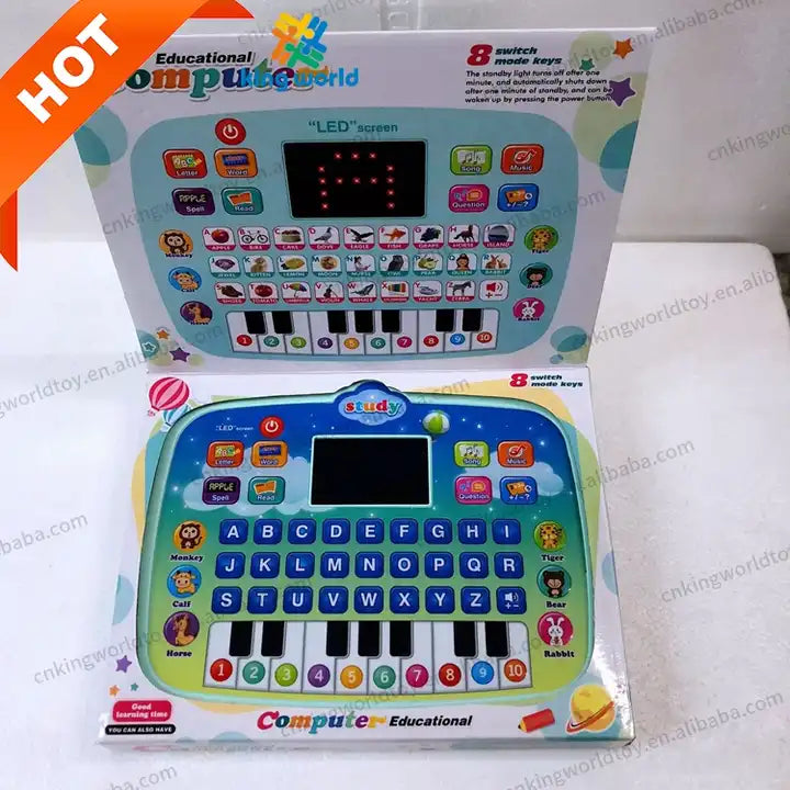 Kids Learning Tablet with LED Screen | Multi-Functional English Early Education Machine