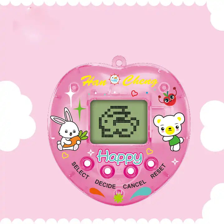 Heart-Shaped Electronic Tamagotchi Virtual Pet Games Machine | Handheld Game Player & Mini Pet Game Toy