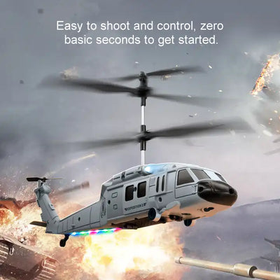 KY205 Kids Military Fan Hobby Airplane Helicopter with Camera - Dual 480p Obstacle Avoidance Trajectory Flight Mini Helicopter  (Colour May Vary)