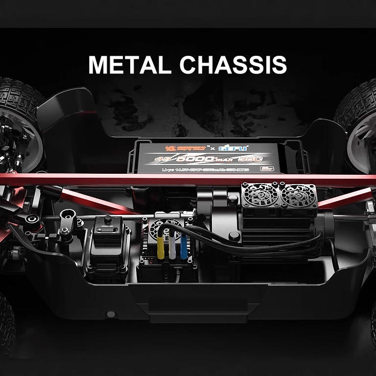 MJX 7303 1/7 4WD 3CH Rally RC Car Brushless 60km/h High-Speed Racing On-Road Car - Red