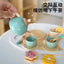 Kids Mini Wooden Kitchen Simulation Tea Toy Set - Afternoon Tea Cup Set for Girls | Role Pretend Play Wooden Toys for Toddlers