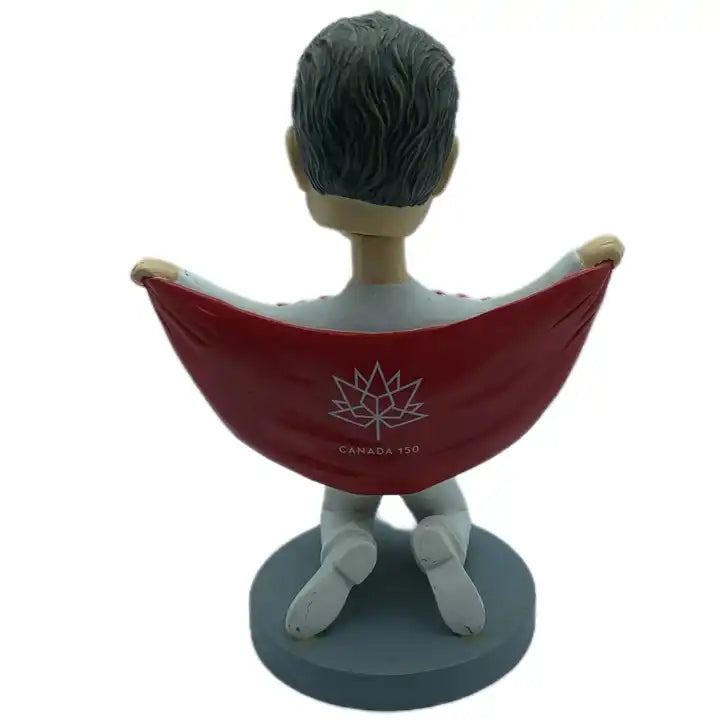 Decoration Ornaments - Resin A Champion Wearing A Red Flag Character Bobble Head Statue