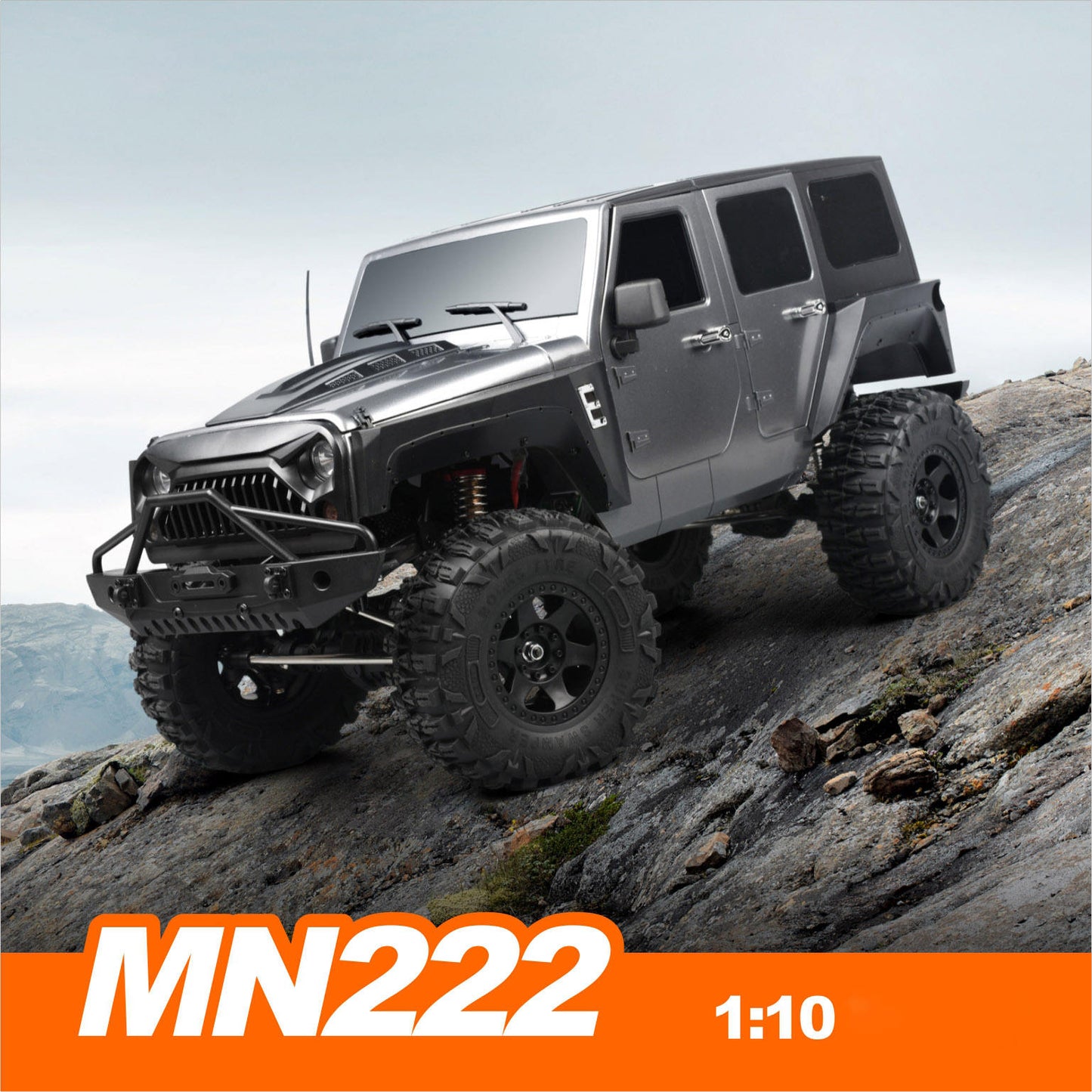 MN-222 1/10 Scale 6CH 2.4G RC Brushless 4WD Climbing Monster Truck with Lights – Professional Full Proportional Off-Road Performance