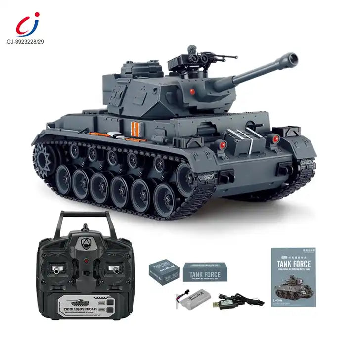 Bullet Splatter Shooting RC Battle Car - Outdoor 1:18 Plastic Remote Control Army Tank