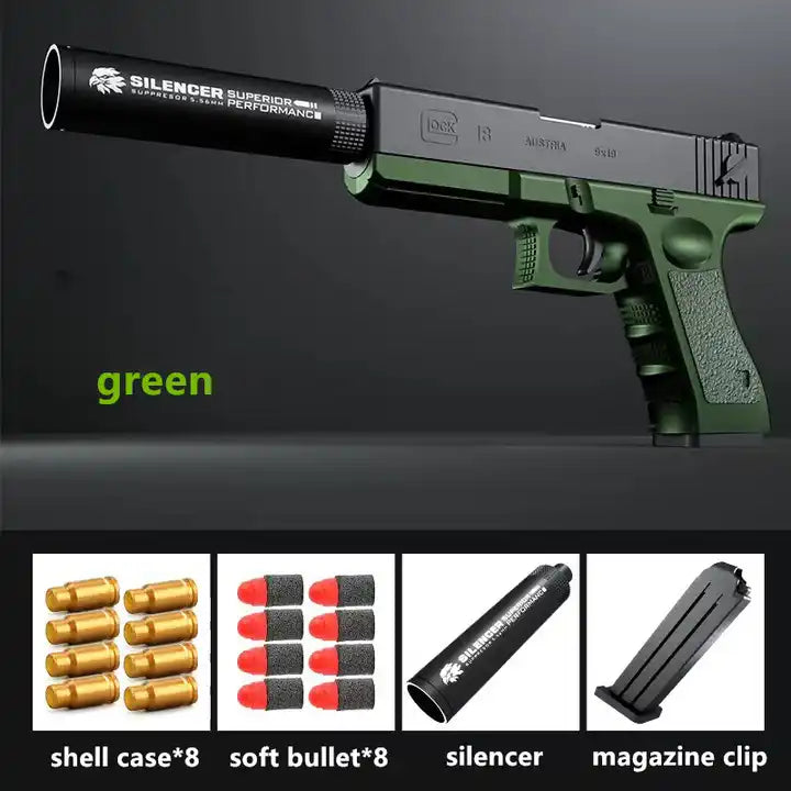 Glock Soft Projectile Toy Pistol Boys Simulation Model with Soft Bullet Shooting