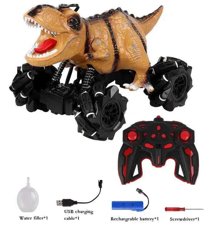 2.4G Remote Control Dinosaur Stunt Car - 360-Degree Electronic Spray Toy