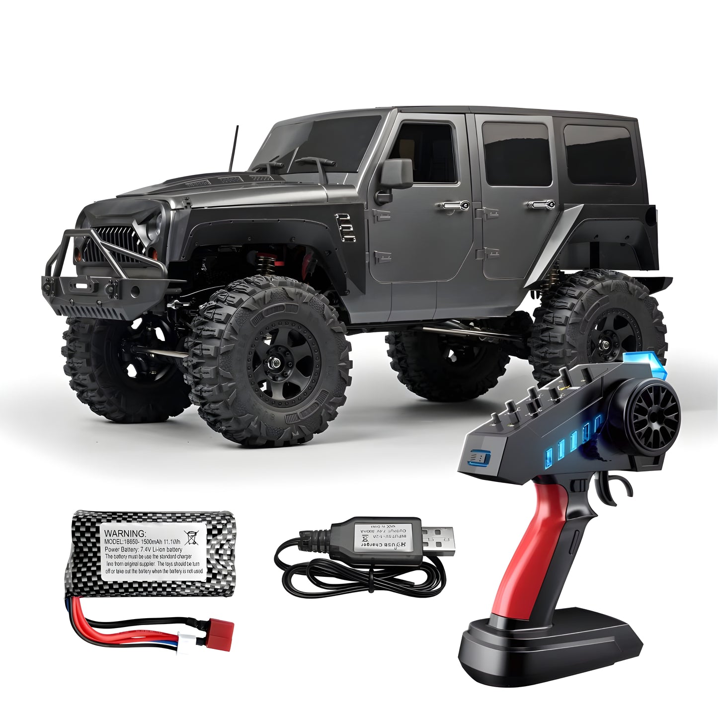 MN-222 1/10 Scale 6CH 2.4G RC Brushless 4WD Climbing Monster Truck with Lights – Professional Full Proportional Off-Road Performance