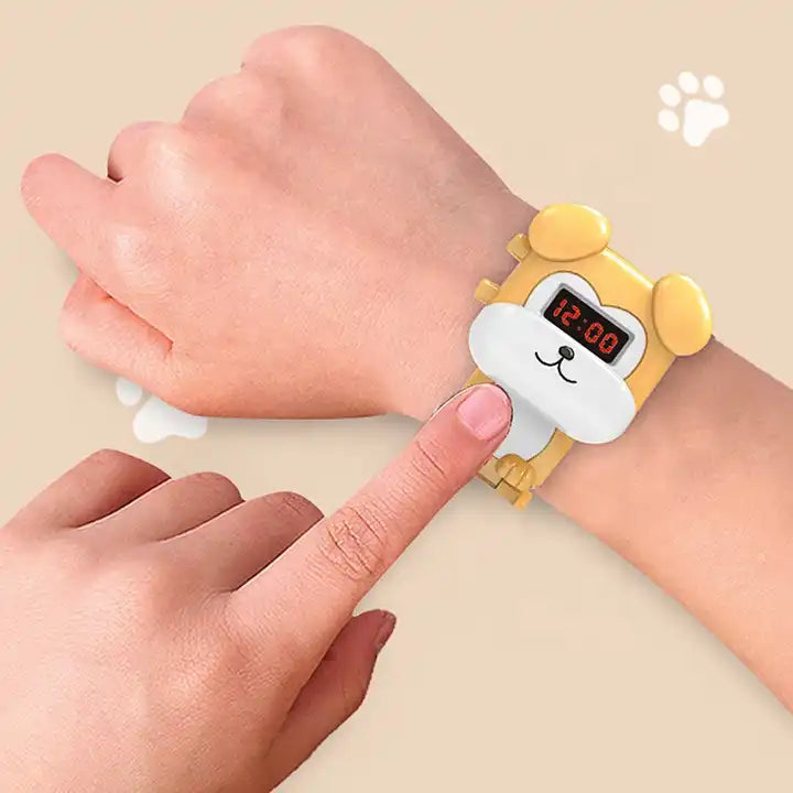 Samtoy Cartoon Animal Electronic Pets Deformation Digital Watch Toy | Fun Kids' Watch with Silicone Strap