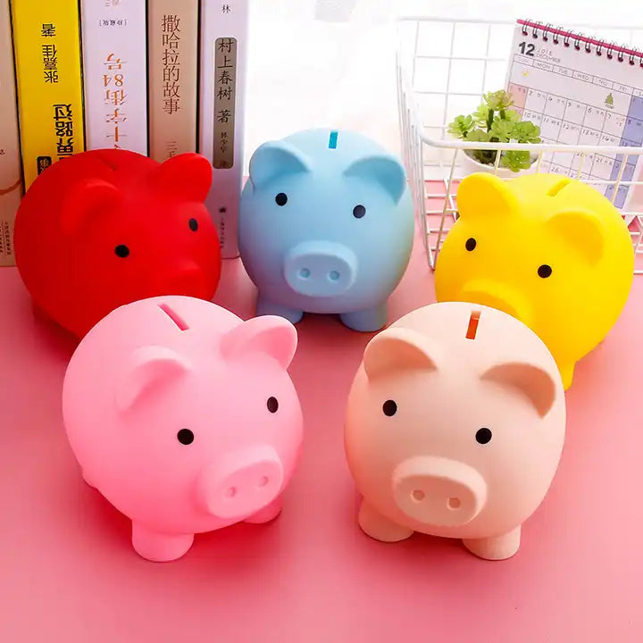 Unbreakable Plastic Piggy Bank for Toddlers 1-3 | Fun Baby Savings Toy | Durable Money Bank Box