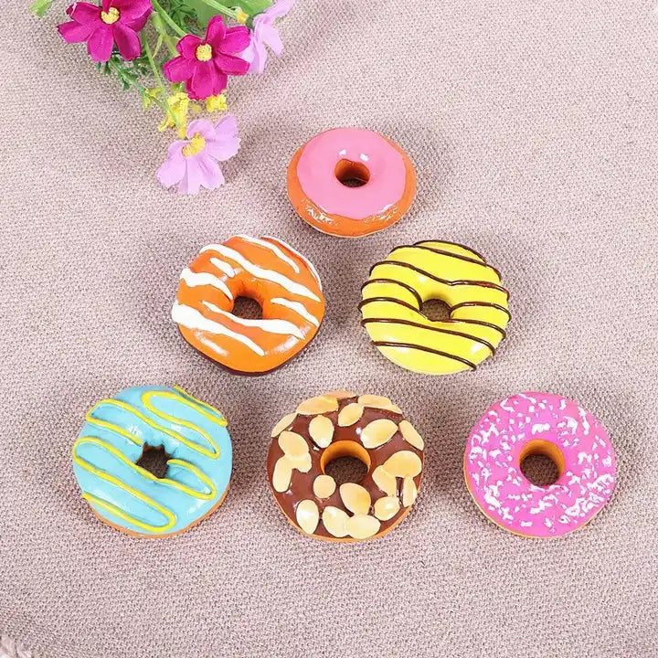 Kids Message Holder Decoration Simulation Food Cute Sweet Donut Souvenirs Fridge Message Magnet for Kids