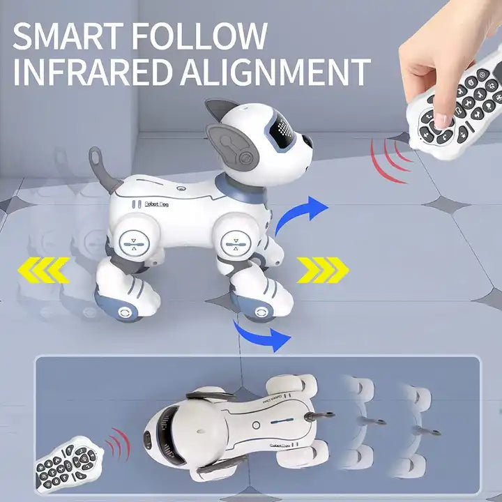 RC Robot Dog Toy - Mini Stunt Dog with Dancing, Walking, and Touch Function for Kids and Adults Ages 6+