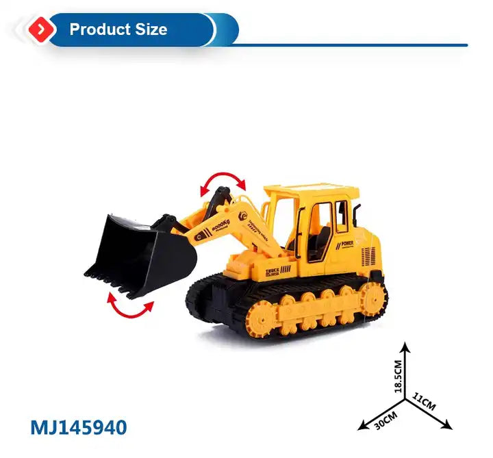 Remote Control Excavator Toy - Dump Bulldozer Vehicle for Kids