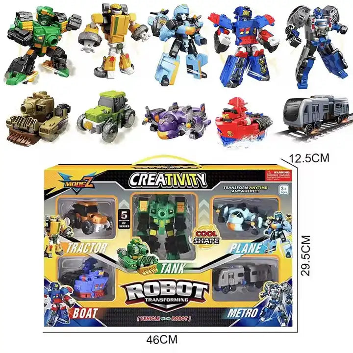 Car Robots Toys - 6 Sets of Deformation Action Figures for Kids (Ages 6+) | Transform into Toy Cars