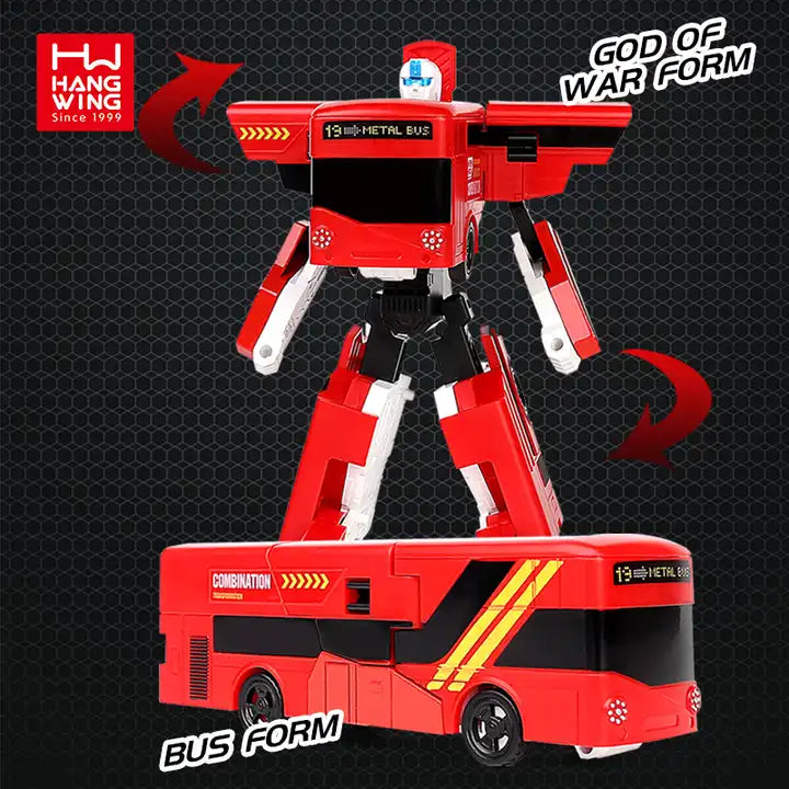 Boys Toy King of Luck Deformation God of War – 3 in 1 Alloy Bus Robot Transformation