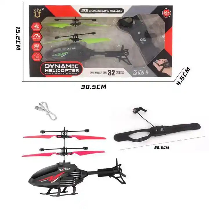 Hubschrauber Ferngesteuert - De Juguete Elikopter Aircraft Mini Radio Remote Control Plane Flying Toys RC Helicopters for Kids (Colour May Vary)