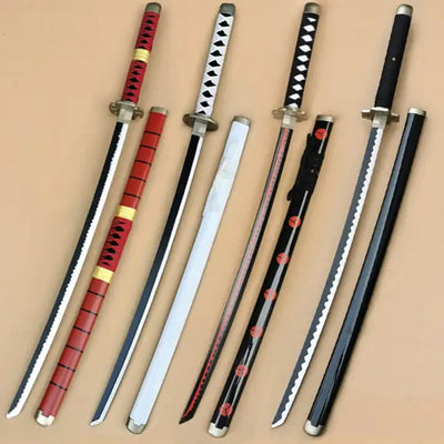 Katana Toy Craft Sword ?? Tomioka Akamaru Ninja Costume & One Piece Roronoa Zoro Wooden Shusui Cosplay Sword for Sale