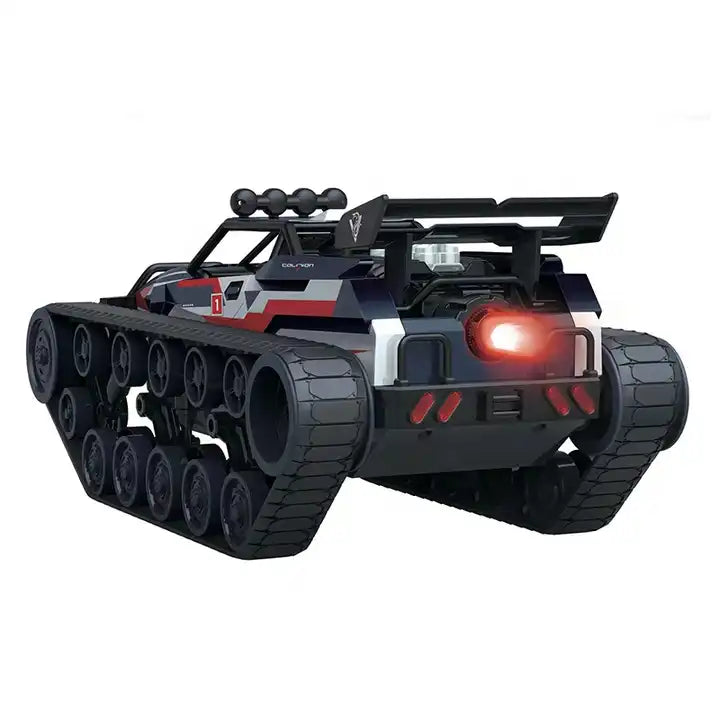 New Style G2063 1/12 Scale High Speed Military RC Remote Control Toy Car with Tail Light Spray Tank for Boys