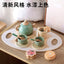 Kids Mini Wooden Kitchen Simulation Tea Toy Set - Afternoon Tea Cup Set for Girls | Role Pretend Play Wooden Toys for Toddlers