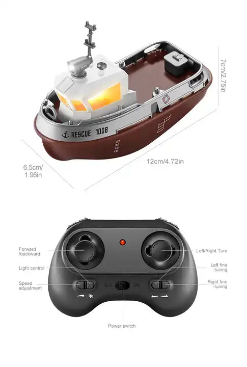 Original S820 S821 S823 RC Boat Ship - 2.4G Dual Motor Wireless Electric Tugboat