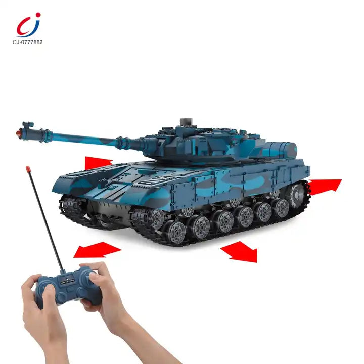 Infrared Battle RC Tank - 2.4G Remote Control Military Toy with Sound and Light Effects for Kids