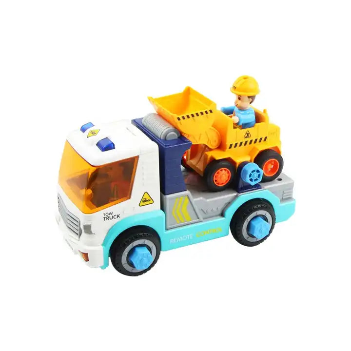 Assemble Construction Vehicles Toy Set - Remote Control Disassembly Truck