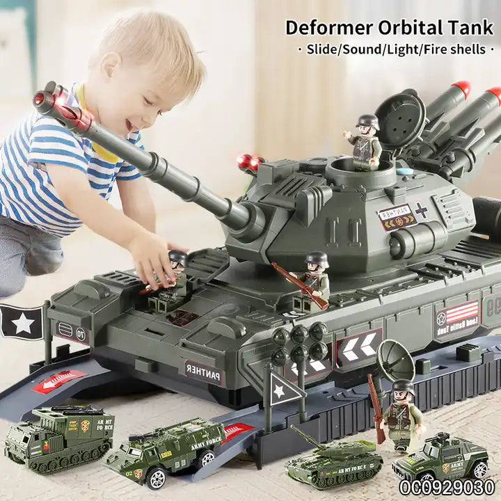 Baby Boy Toys - Lights and Sound Military Tank Model Electric for Sale