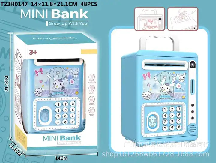 Kuromi Cinnamoroll Sanrio Kawaii Cute Children's Lockbox | Cartoon Piggy Bank for Kids