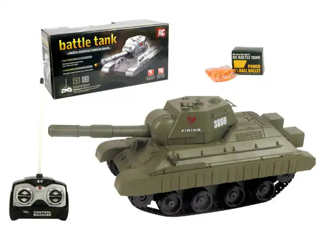 Mini RC Battle Tank 1:30 Scale with BB Bomb Shooting - Remote Control War Tank Toy