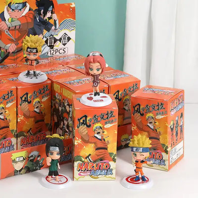 Creative Narutos Mystery Blind Box Anime Onepieces Demonslayers Mini Figure Ornament Surprise Box Doll Model Collection Gifts