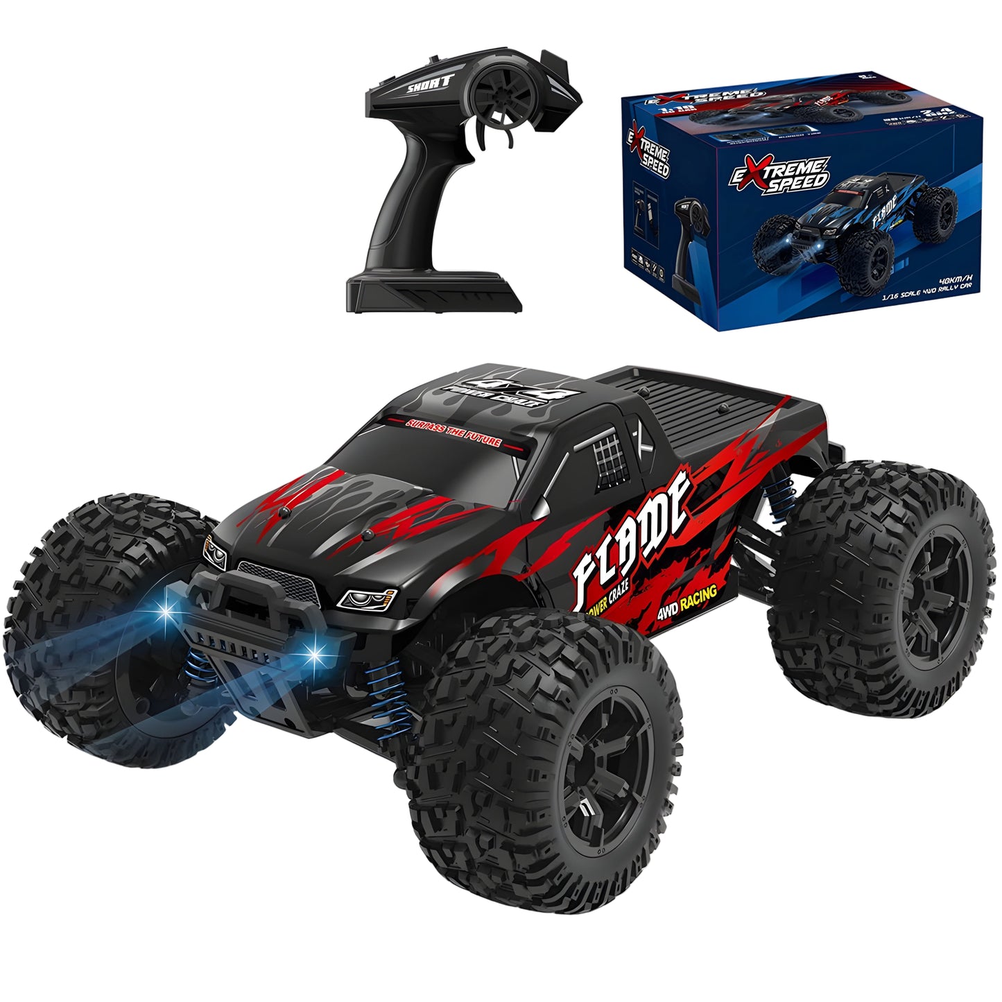 1:16 Scale 2.4GHz High-Speed Remote Control Monster Car – 4WD Cross Country Racing RC Vehicle for Kids