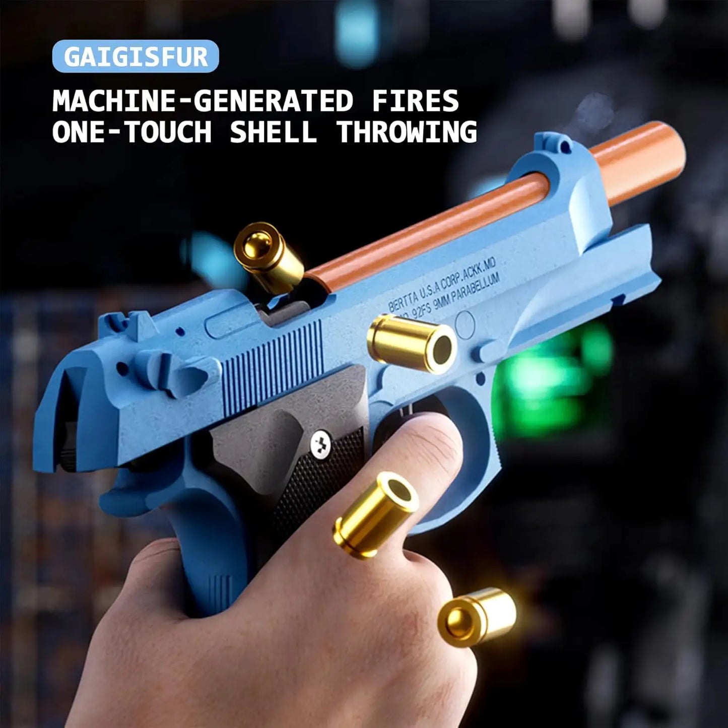 Soft Bullet Toy Gun with Shell Ejection - Safe Foam Blaster Pistol for Kids, Indoor & Outdoor Play