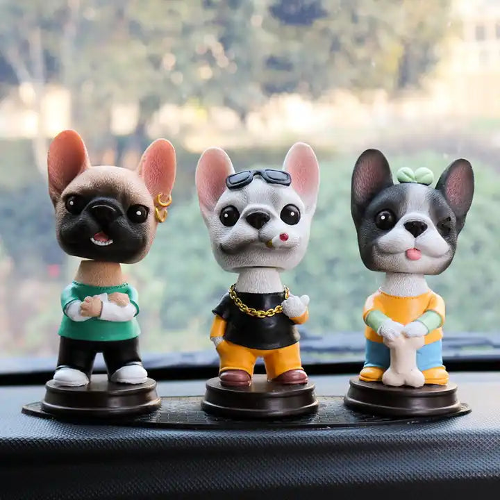 Bobble Head Toy - Body Cat Animal Figure - Car Dashboard Decor - Cute Bobble Head Dog(Pack of 3 pcs)