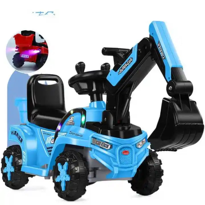 Mini Electric Excavator Ride-On Car - Durable Outdoor Toy for Kids